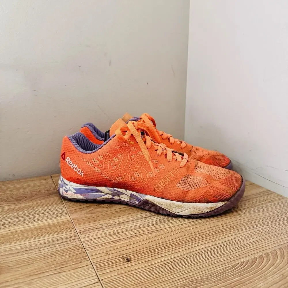 Reebok CrossFit Nano 5.0 training shoes orange And Purple Mens Size 6.5